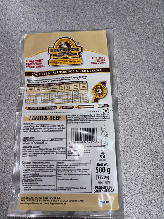 Dog | Lamb & Beef Patties 4 x 250g